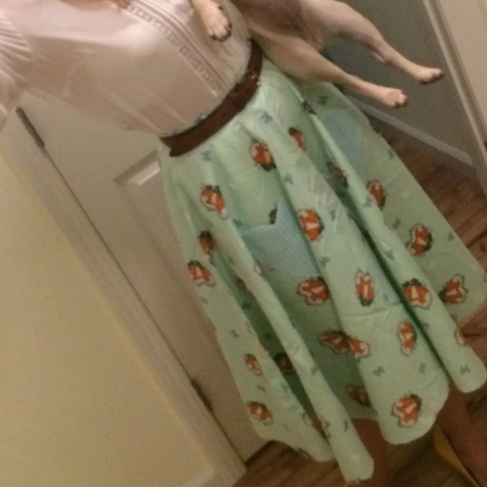 Hell Bunny Rockabilly style fox print skirt - Picture 6 of 7